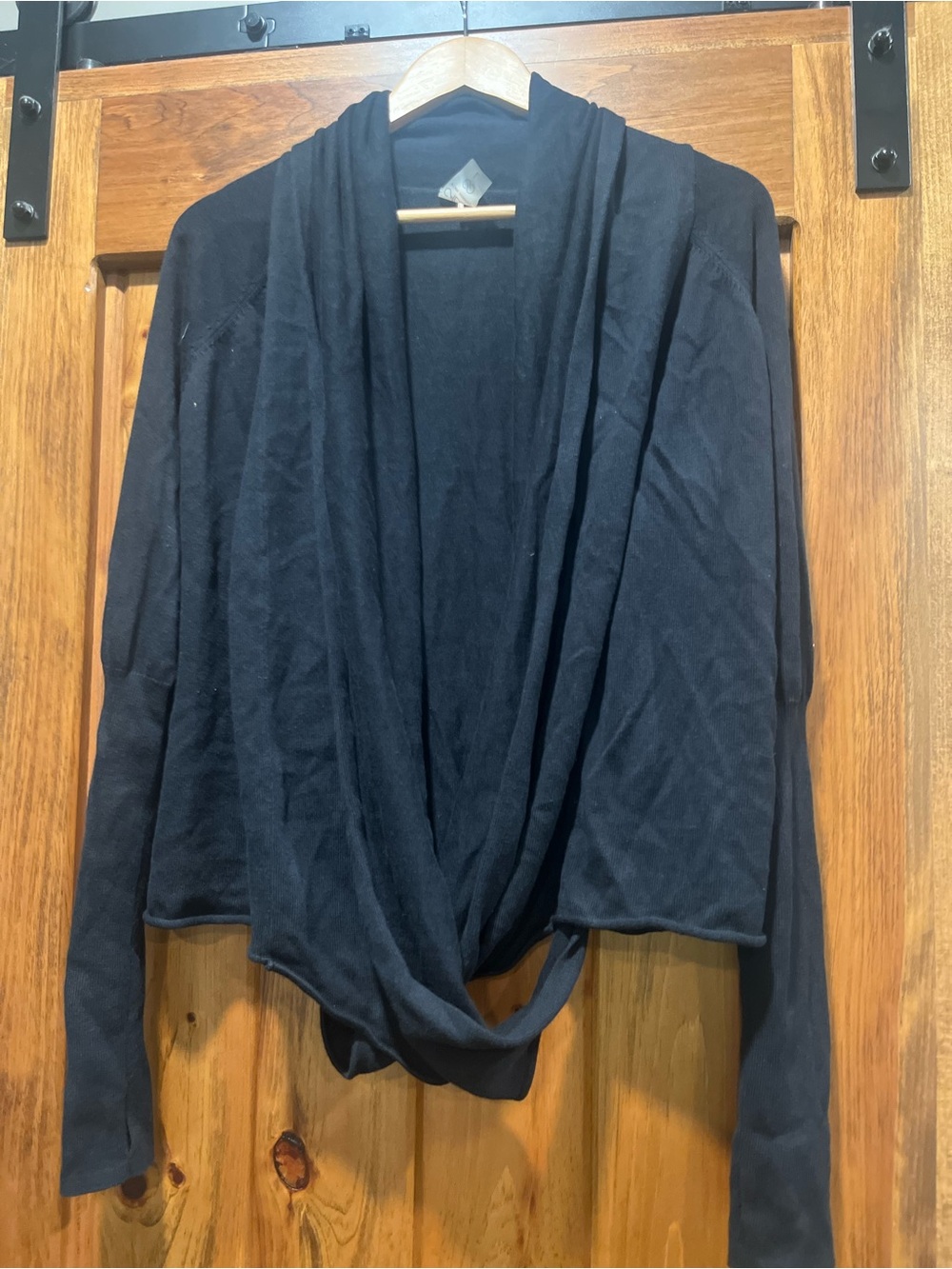 CALIA by Carrie Underwood Black Wrap-Front Cardigan